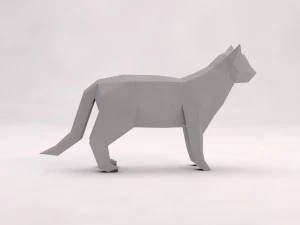 Origami---Katze 3D Modell