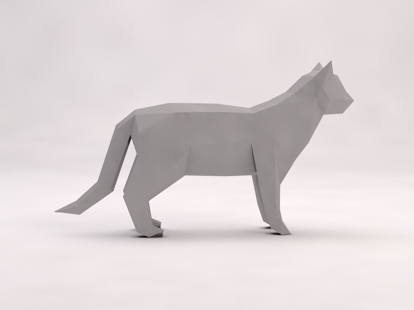 ORIGAMI---Cat Free 3D Model in Cat 3DExport