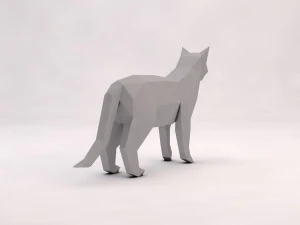 Origami---Katze 3D Modell