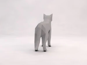 Origami---Katze 3D Modell