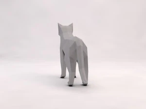 Origami---Katze 3D Modell
