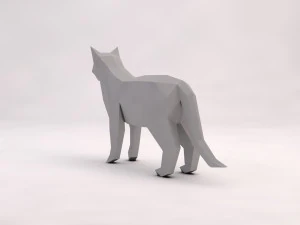 Origami---Katze 3D Modell
