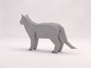 origami---cat Modelo 3D