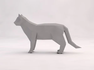 Origami---Katze 3D Modell