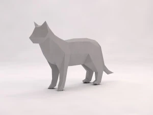 Origami---Katze 3D Modell