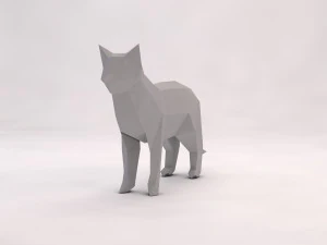 Origami---Katze 3D Modell