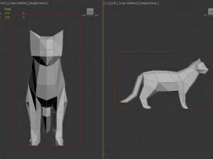 Origami---Katze 3D Modell