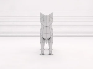 Origami---Katze 3D Modell