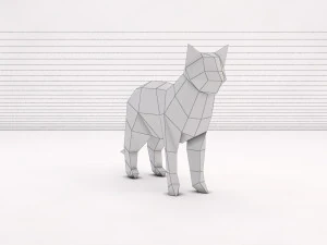 Origami---Katze 3D Modell