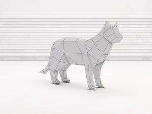 Origami---Katze 3D Modell