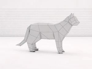 Origami---Katze 3D Modell