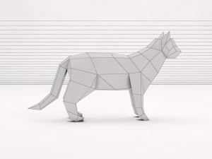 Origami---Katze 3D Modell