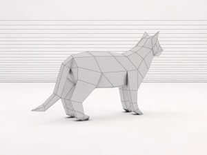 Origami---Katze 3D Modell
