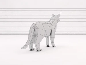 Origami---Katze 3D Modell