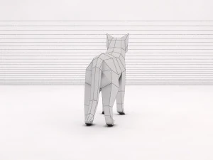 Origami---Katze 3D Modell