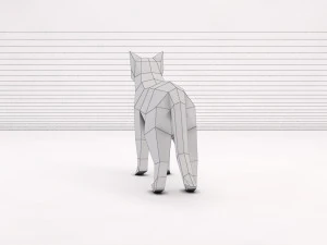 Origami---Katze 3D Modell