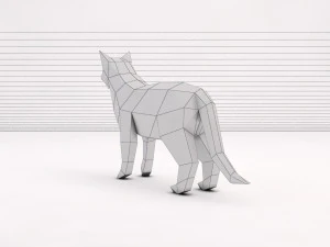 Origami---Katze 3D Modell