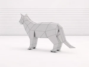 Origami---Katze 3D Modell