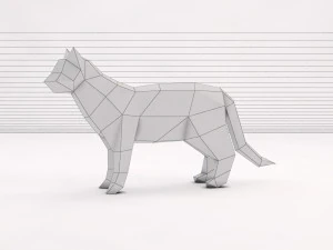 Origami---Katze 3D Modell