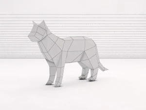 Origami---Katze 3D Modell