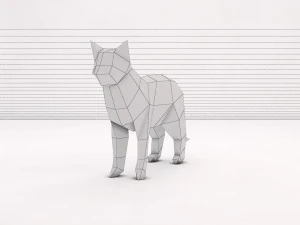 Origami---Katze 3D Modell