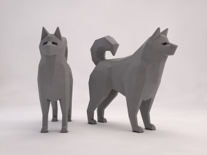 origami---dog 3D 模型