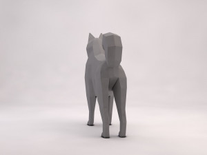 origami---dog 3D Модель