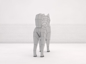 origami---dog 3D Модель