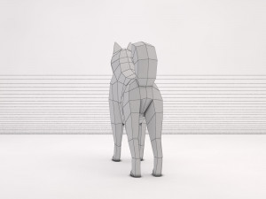 origami---dog 3D Модель