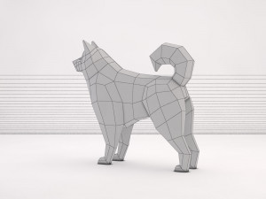 origami---dog 3D Модель