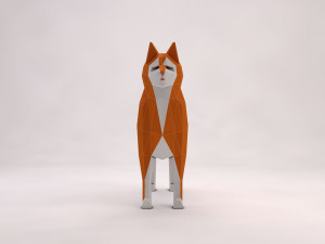 origami---dog setup Modelo 3D