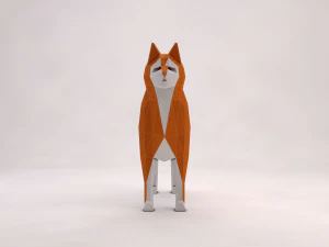 origami---dog setup 3D Model