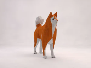 origami---dog setup 3D Model