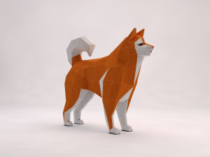 origami---dog setup Modelo 3D