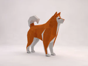 origami---dog setup 3D Model
