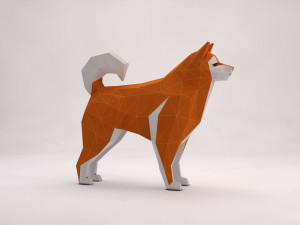 origami---dog setup Modelo 3D
