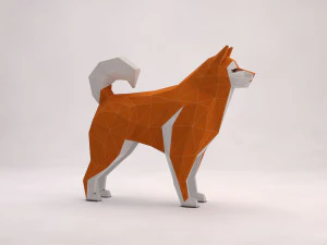 origami---dog setup 3D Model