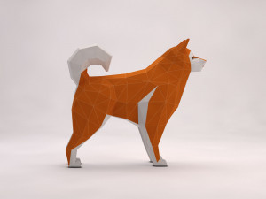 origami---dog setup Modelo 3D