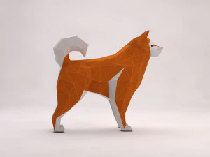 origami---dog setup 3D Model