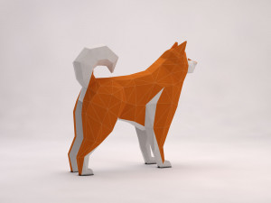 origami---dog setup Modelo 3D