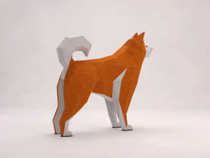 origami---dog setup 3D Model