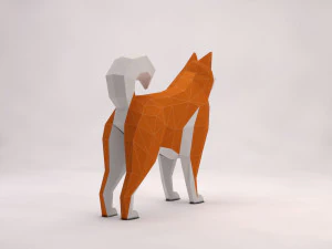 origami---dog setup 3D Model