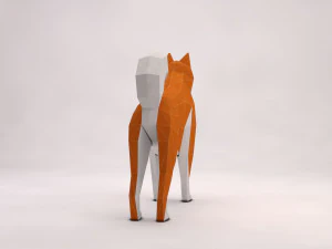 origami---dog setup 3D Model