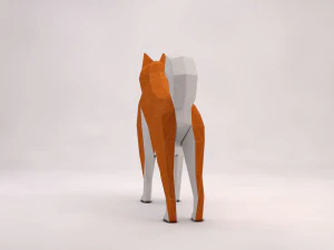 origami---dog setup 3D Model