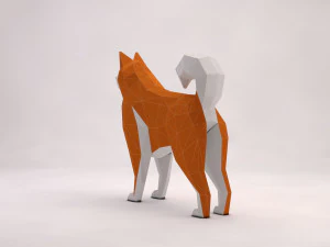 origami---dog setup 3D Model