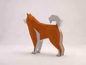 origami---dog setup Modelo 3D