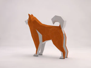 origami---dog setup 3D Model