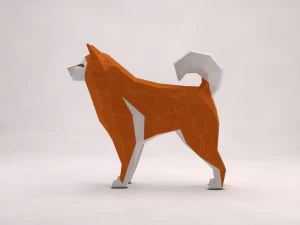 origami---dog setup 3D Model