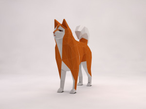 origami---dog setup Modelo 3D