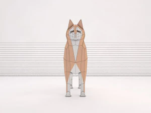 origami---dog setup 3D Model